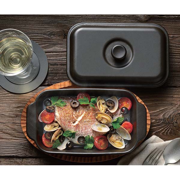 マジカリーノレンジで発熱する角型皿