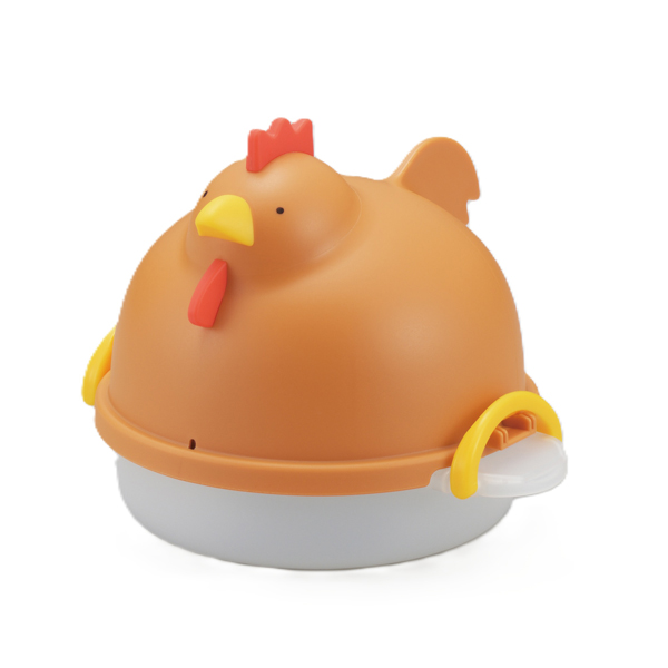 レンジでらくチン！ゆでたまご　にわとり型　ブラウン