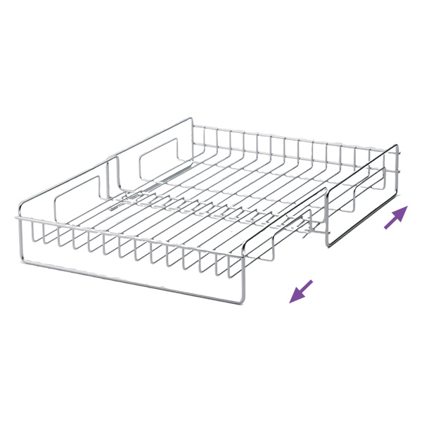 伸縮できる薄型水切りバスケット